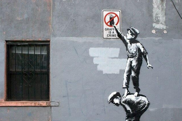 Banksy's 'The street is in play' appears in New York City
