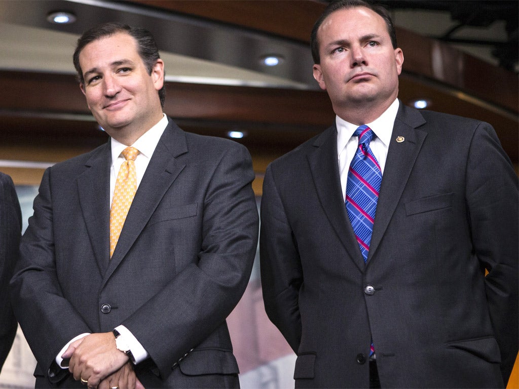 Republicans Ted Cruz (left) and Mike Lee