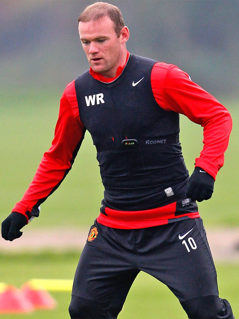 Rooney suffered the shin injury in training