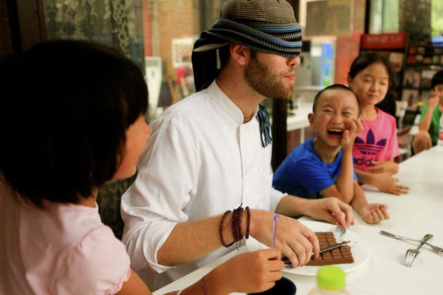 Supper class: Jamie Bilbow teaches beginners' courses in Western cookery in China