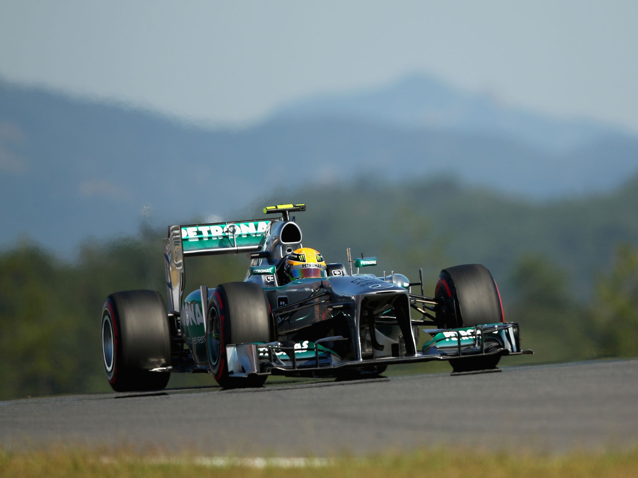 Lewis Hamilton was fastest in both Friday sessions in Korea