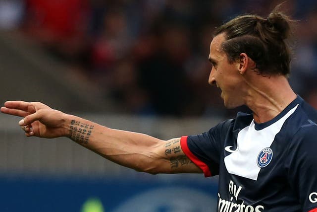 Zlatan Ibrahimovic appears to make the gun gesture last weekend