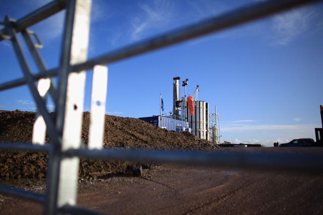 This picture, taken in 2011, shows the drilling rig of Cuadrilla Resource near Blackpool
