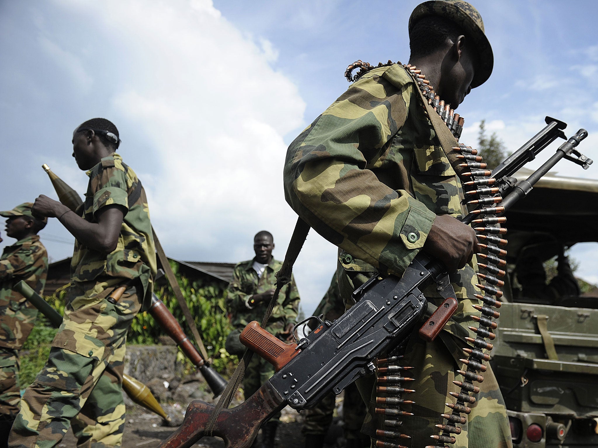 Congolese M23 rebels in Goma in 2012