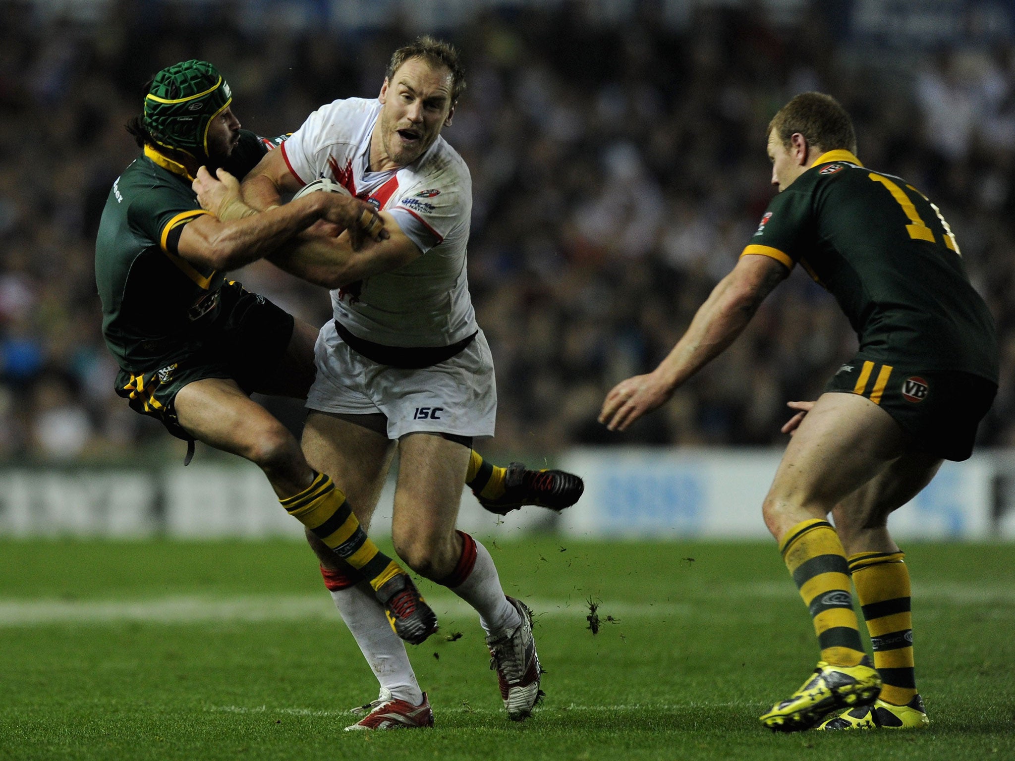 England take on Australia in the opening game of the Rugby League World Cup