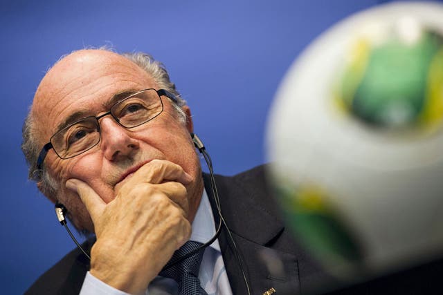 Fifa president Sepp Blatter listens to questions in Zurich