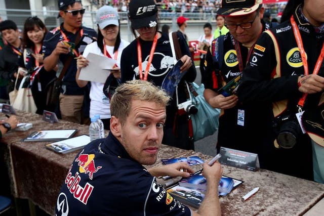Sign of the times: Sebastian Vettel is an unpopular world champion