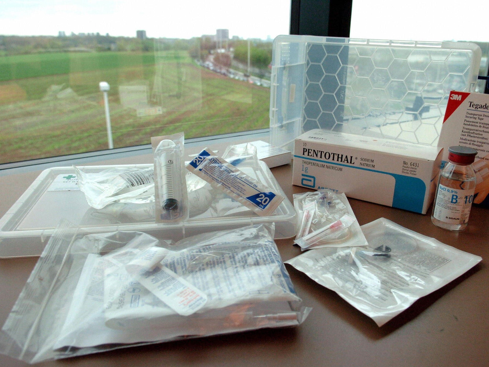 This picture taken in Brussels shows a Belgian 'euthanasia kit'. MPs will debate rolling out the practice to under-18s and dementia-sufferers this week