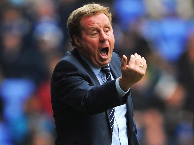 Harry Redknapp gestures on the sidelines during a Queens Park Rangers match