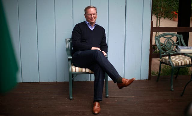 Eric Schmidt, pictured waiting to speak at the annual Allen and Co. conference in Sun Valley, Idaho Resort July 11, 2013