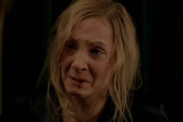 Joanne Froggatt as Anna Bates, who was raped by a visiting valet in Downton Abbey