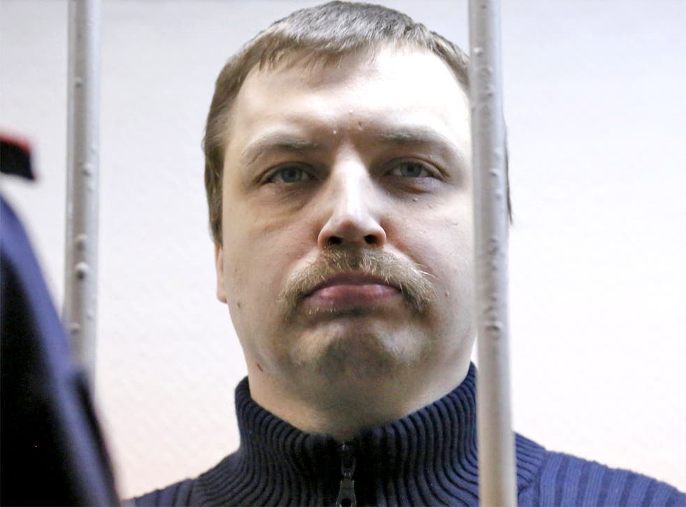 Mikhail Kosenko during his trial in Moscow