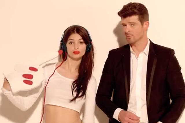 Robin Thicke's advert was deemed too raunchy for daytime TV