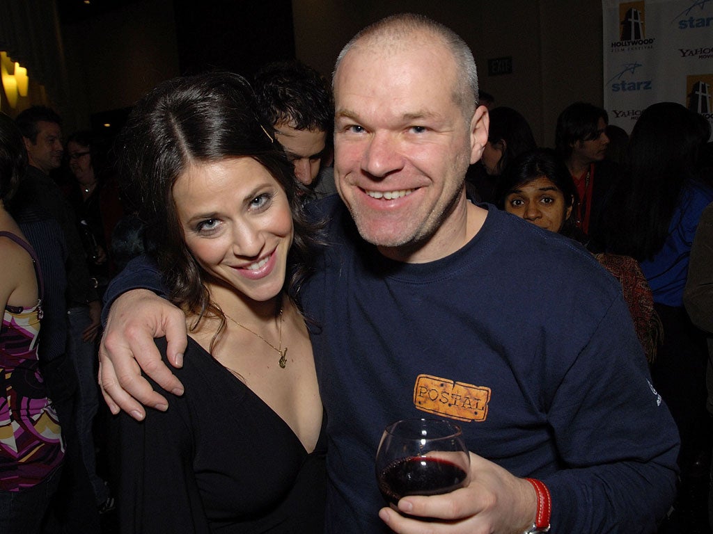 Director Uwe Boll, pictured with actress Jackie Tohn