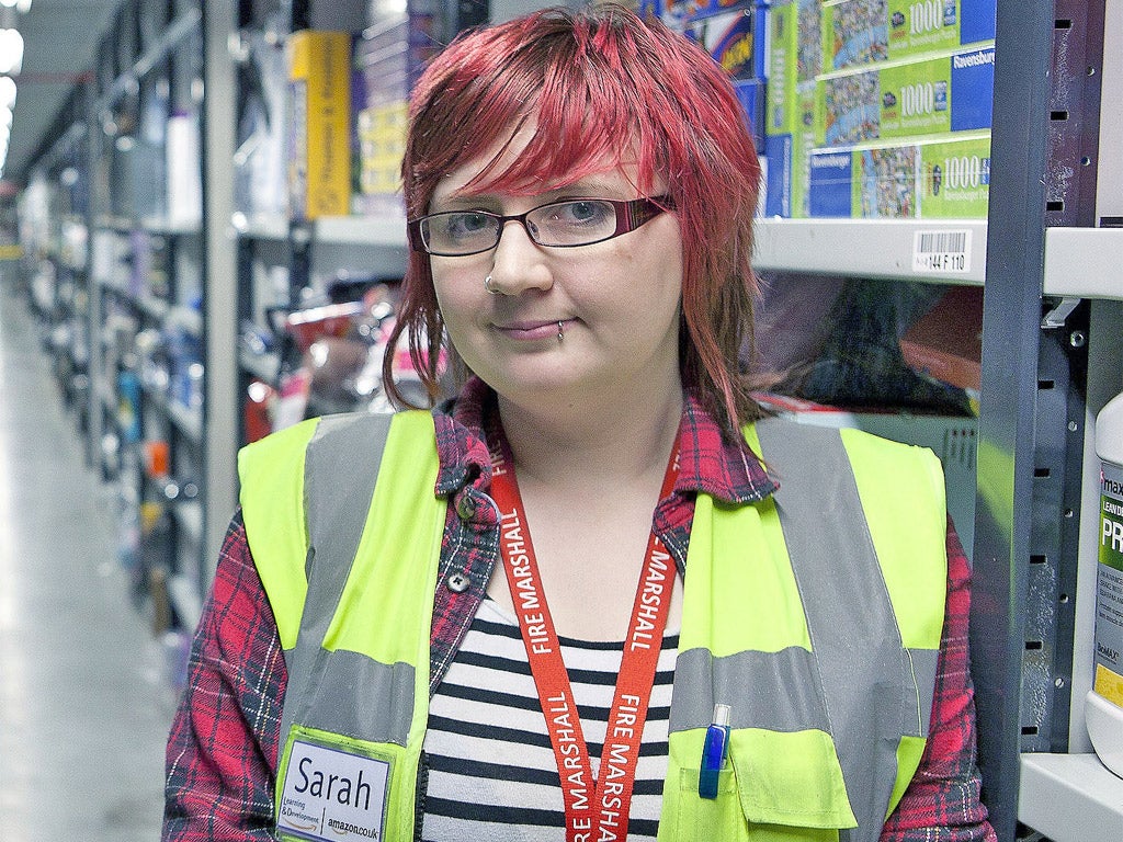 Amazon employee Sarah Healey says the company's warehouse has really helped the local community (Tim Mossford)