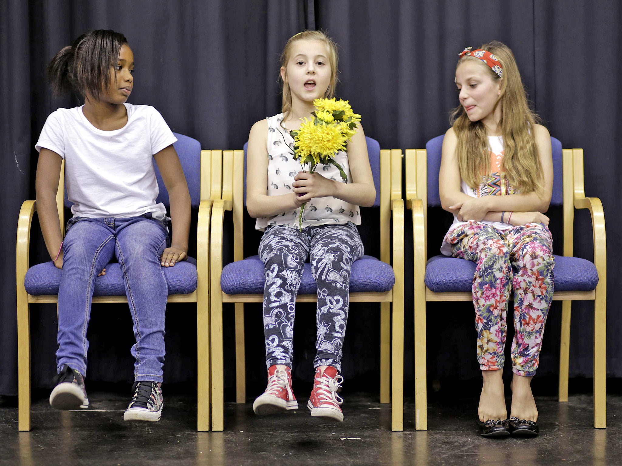 Blossoming talent: pupils in the under 11's session perform