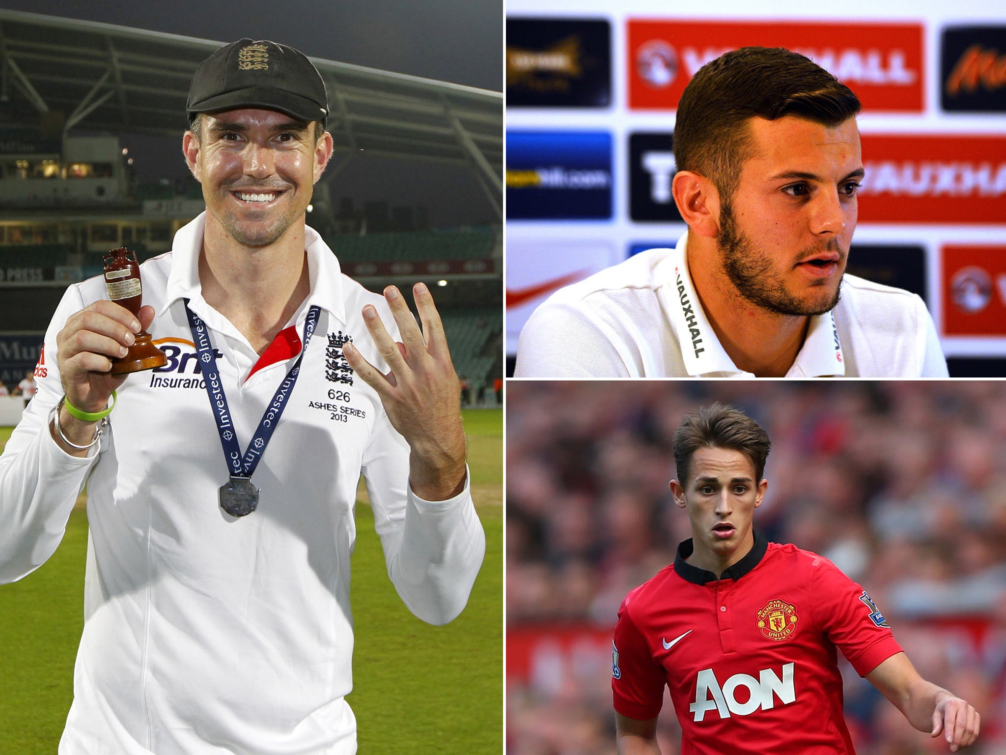 Kevin Pietersen, Jack Wilshere and Adnam Januzaj