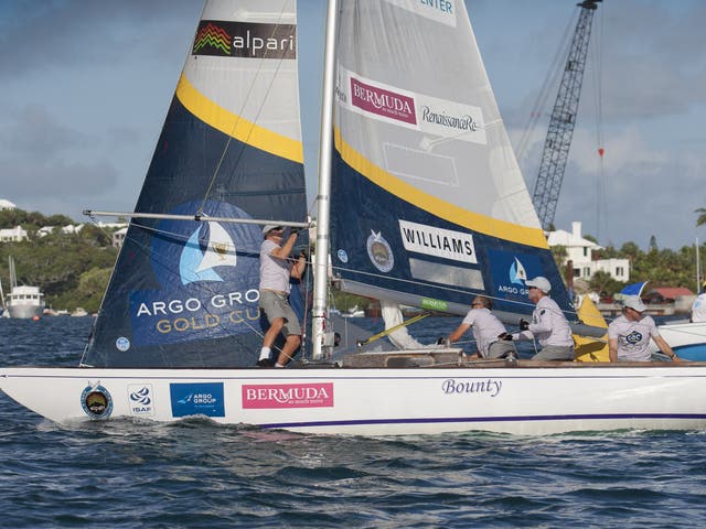 Ian Williams and Team GAC Pindar lead Ben Ainslie’s BART crew in their top of the table clash as part of the Argo Group Gold Cup regatta in Bermuda, part of the Alpari World Match Racing Tour