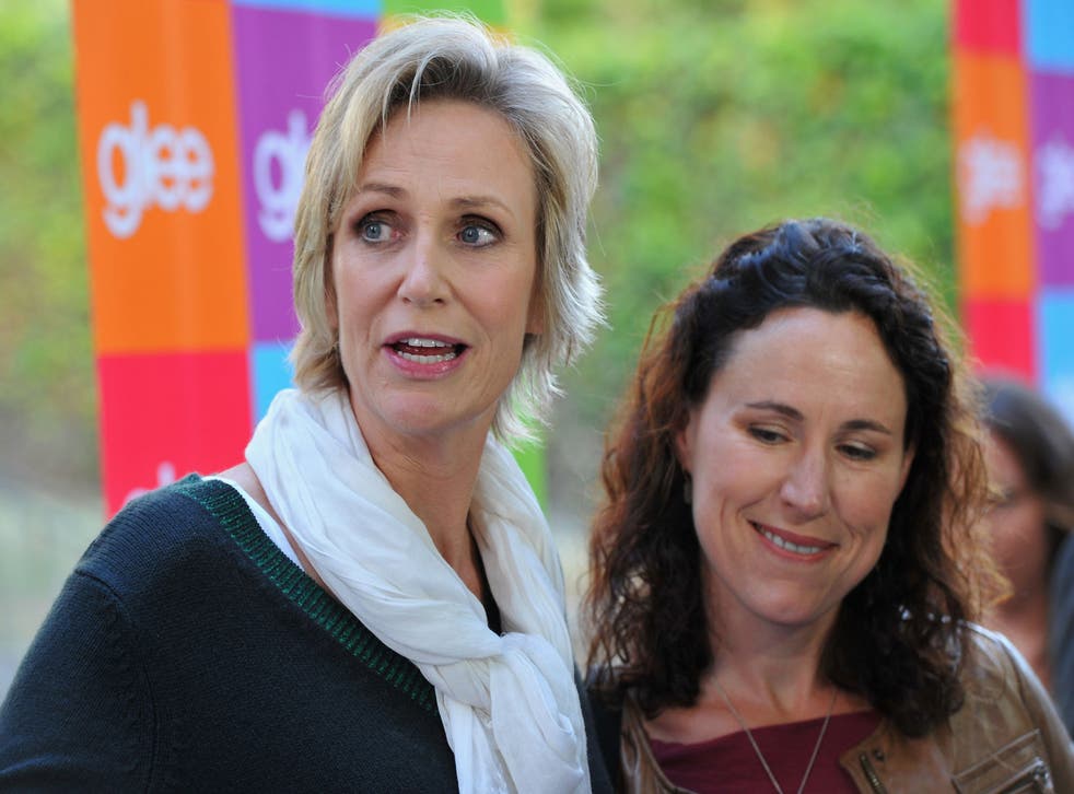 Jane Lynch with her ex-wife