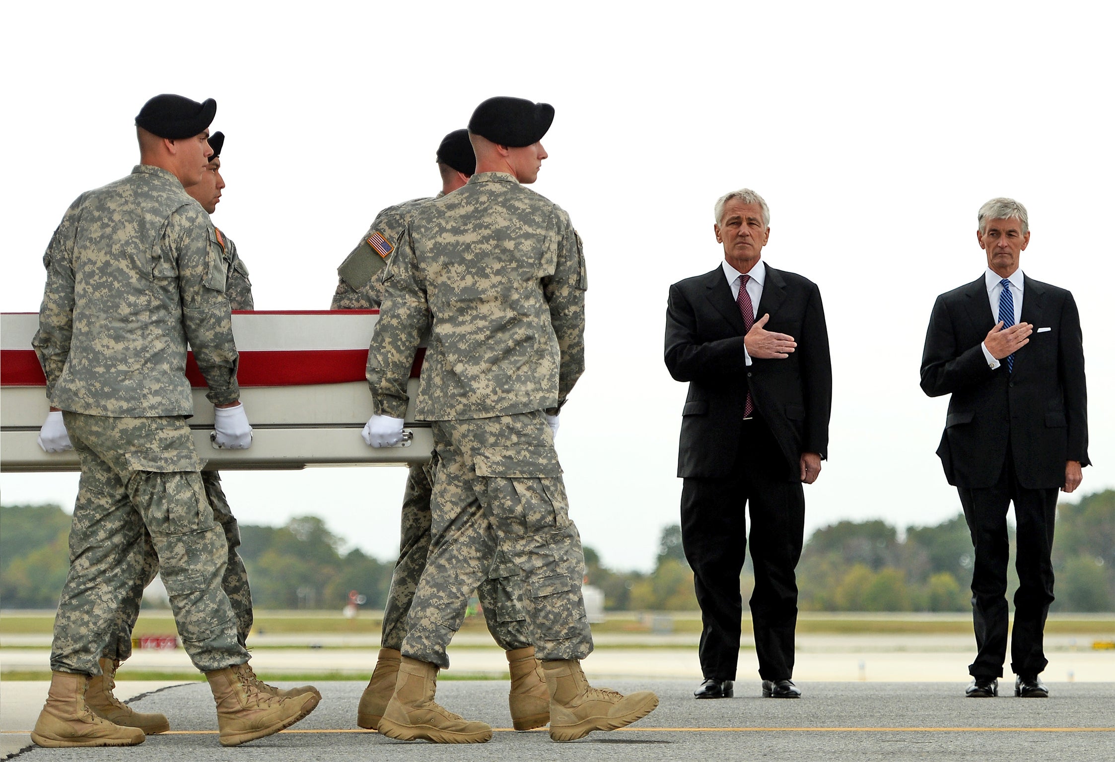 The body of Private Cody Patterson returns to the US. Burial funds are frozen while the shutdown continues