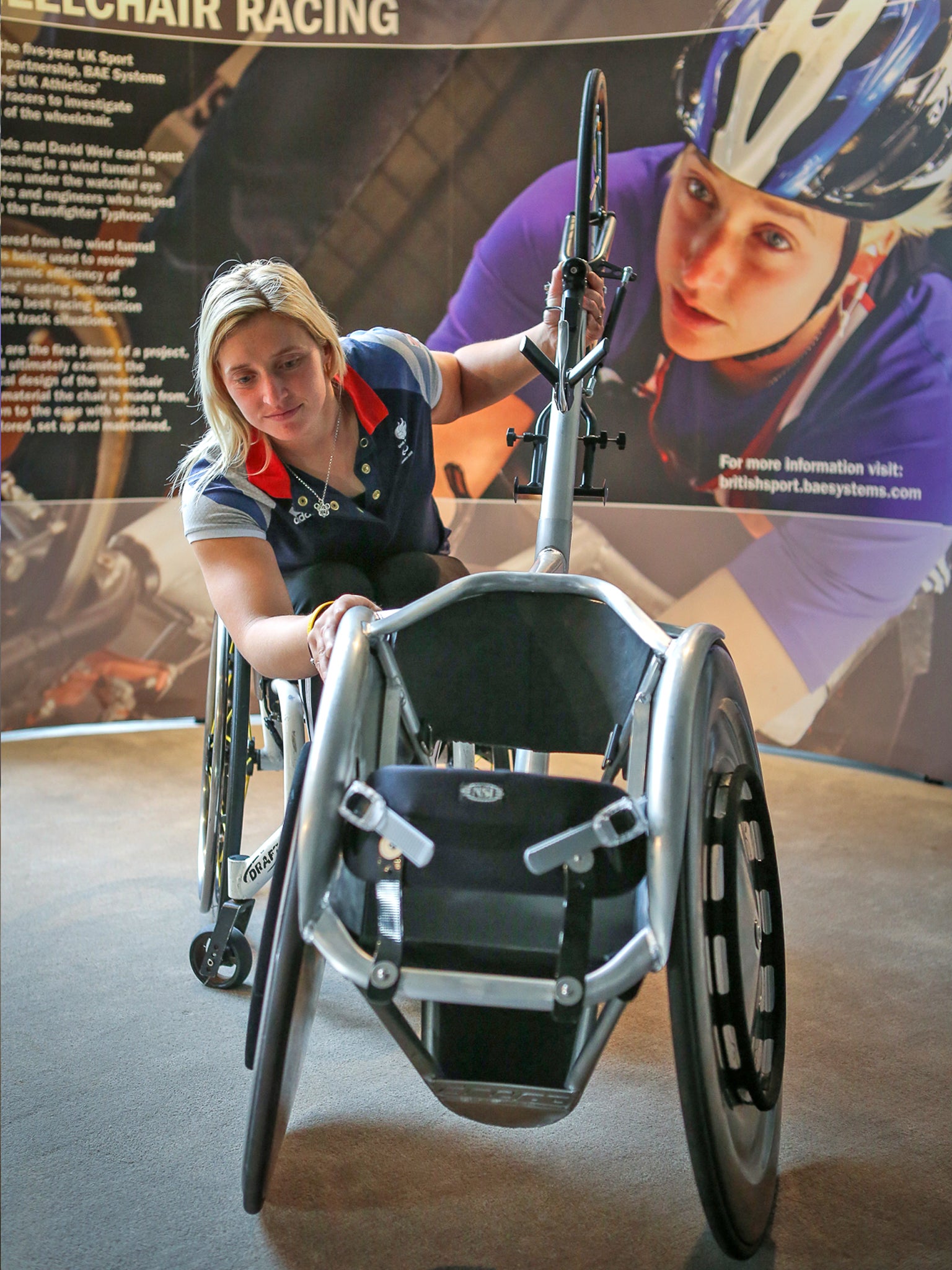 Paralympic medallist Shelly Woods unveils a revolutionary new wheel on her chair
