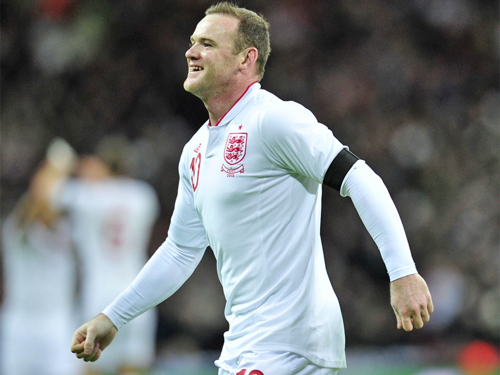 Wayne Rooney has scored 36 goals in 84 appearances for England since making his debut 10 years ago
