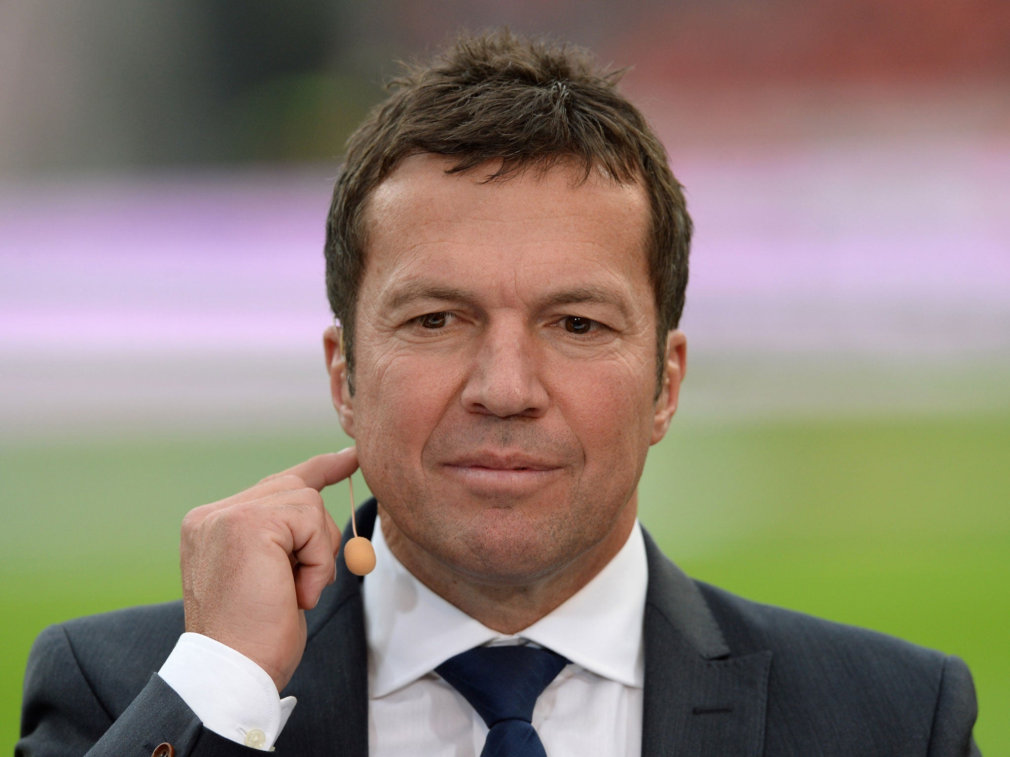 Lothar Matthaus pictured at the Bundesliga fixture between Bayer Leverkusen and Bayern Munich