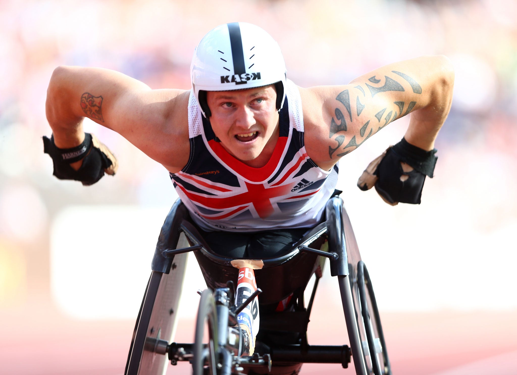 David Weir competes in the London 2012 Paralympic games