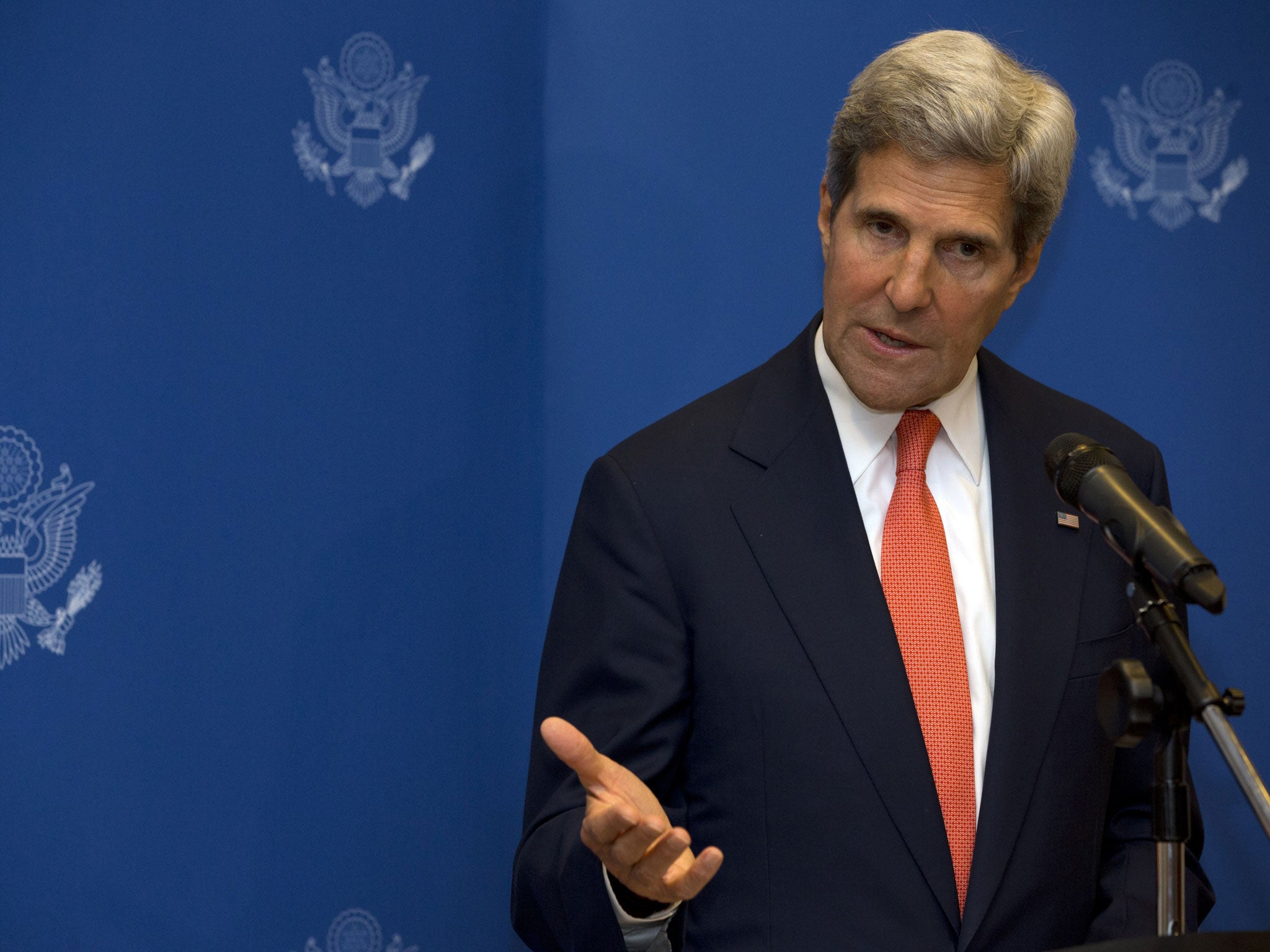 John Kerry spoke to the media in Kuala Lumpur, and explained that Washington's suspension of military hardware deliveries to Egypt was 'not a withdrawal' of US friendship