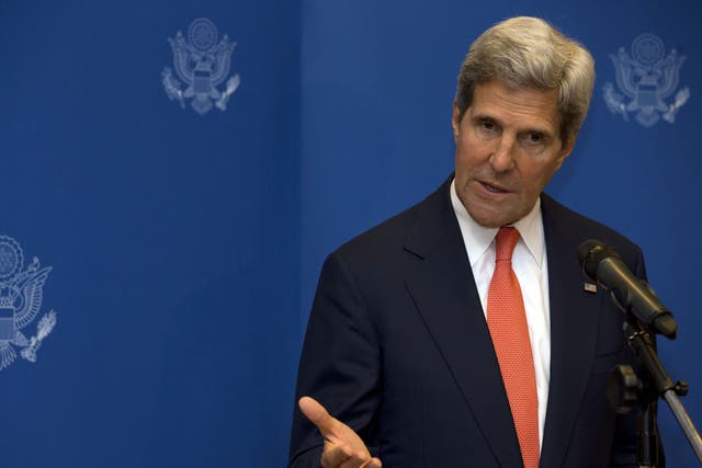 John Kerry spoke to the media in Kuala Lumpur, and explained that Washington's suspension of military hardware deliveries to Egypt was 'not a withdrawal' of US friendship 