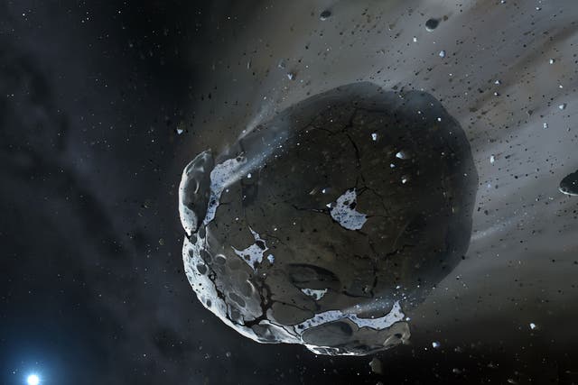 A large, rocky asteroid is what is left of a watery world that may once have been a habitable planet