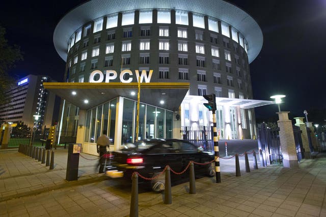 The HQ of the Organization for the Prohibition of Chemical Weapons, OPCW, in The Hague, Netherlands