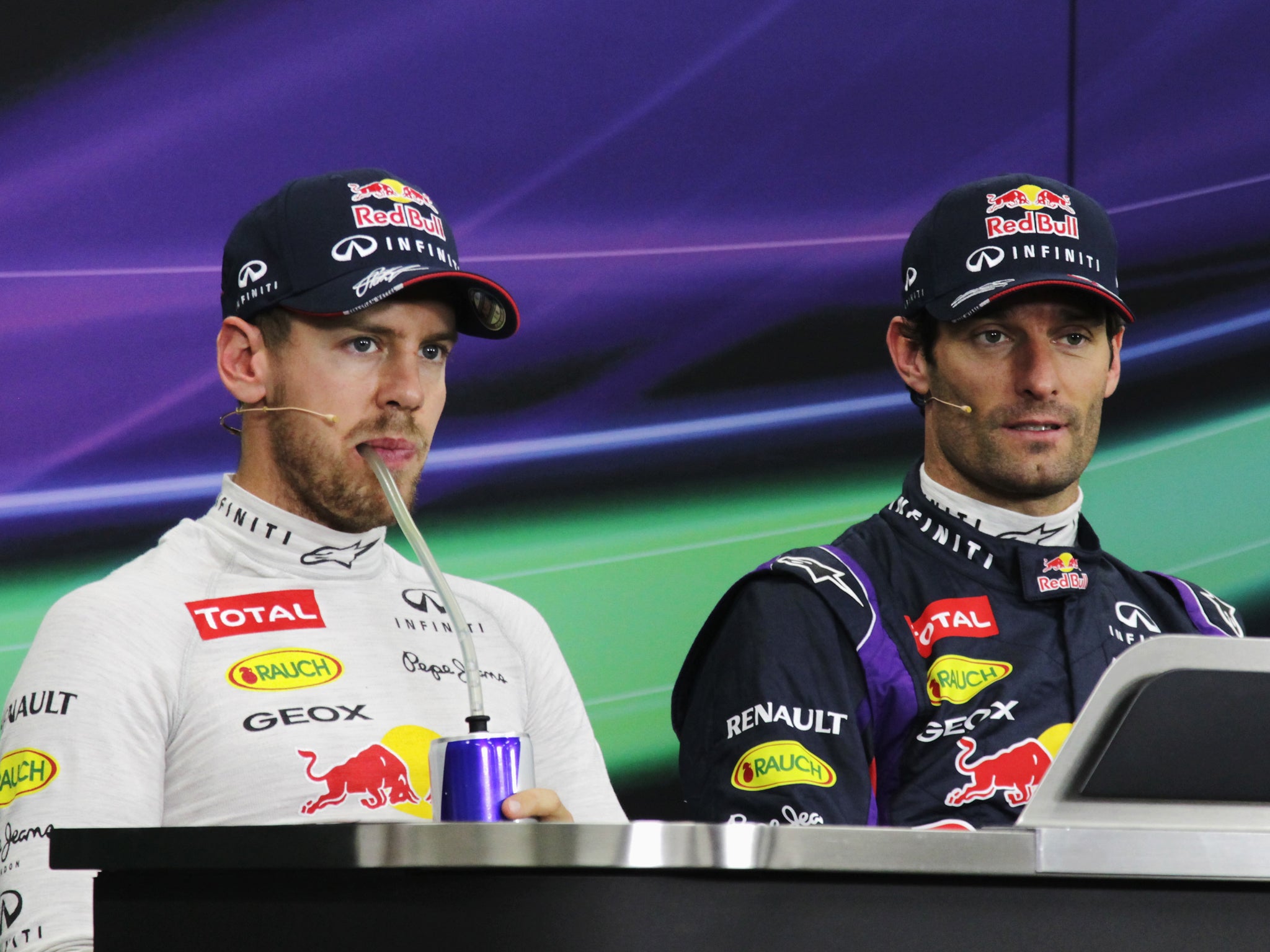 Sebastian Vettel will start the Japanese Grand Prix in second behind his Red Bull team-mate Mark Webber