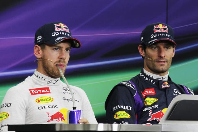 Sebastian Vettel will start the Japanese Grand Prix in second behind his Red Bull team-mate Mark Webber