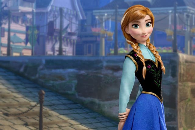 Twice as ice: Frozen heroines Anna (pictured) and Elsa are identical but for their hair colour