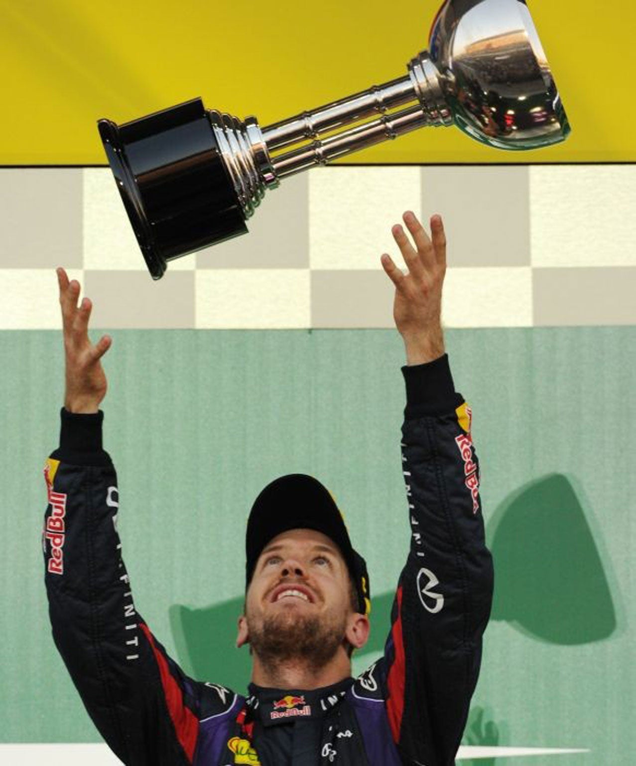 Vettel made a two-stop strategy work to perfection around Suzuka to claim his fourth Japanese Grand Prix win in five years, spearheading a Red Bull one-two as Mark Webber claimed second just ahead of Romain Grosjean in his Lotus