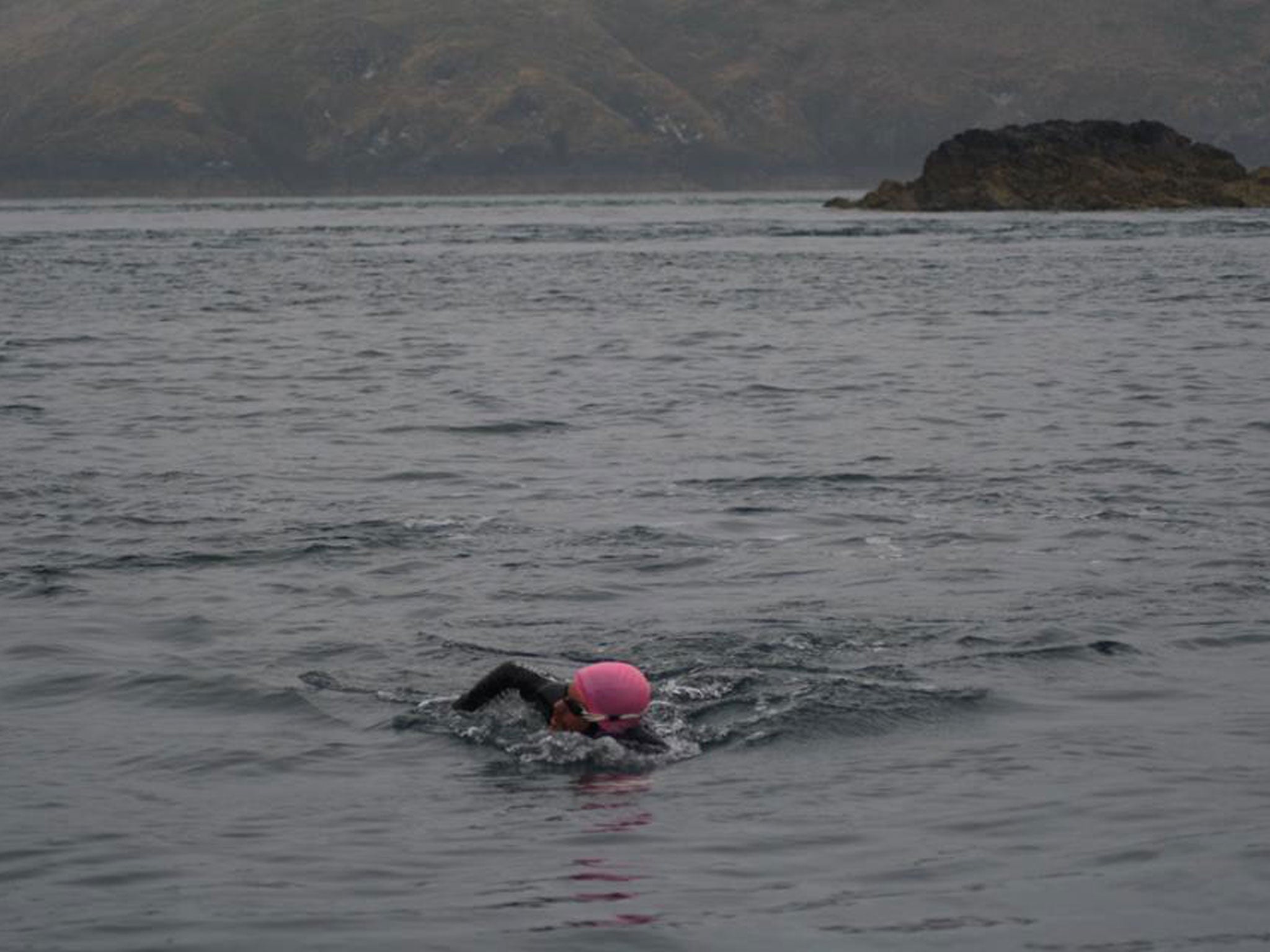 Sean Conway, who is trying to swim 1,000 miles from Land’s End to John O’Groats