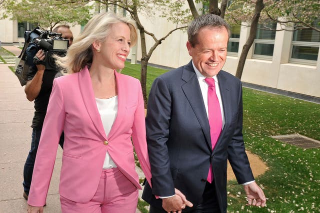 Bill Shorten and his wife, Chloe, after the election