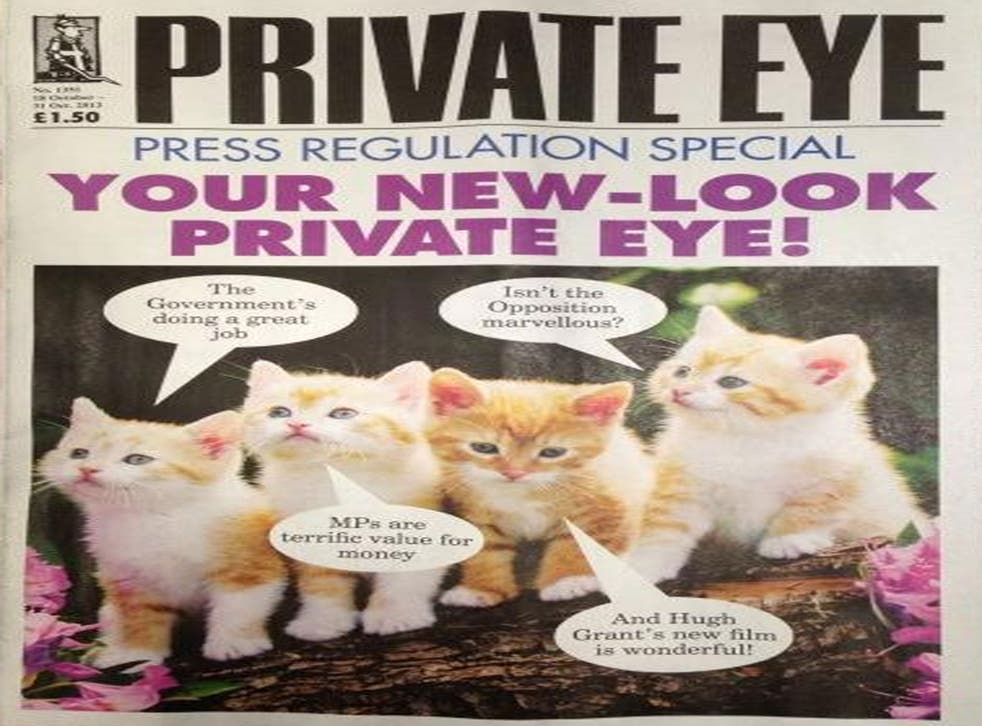 The front page of Private Eye on 15 October 