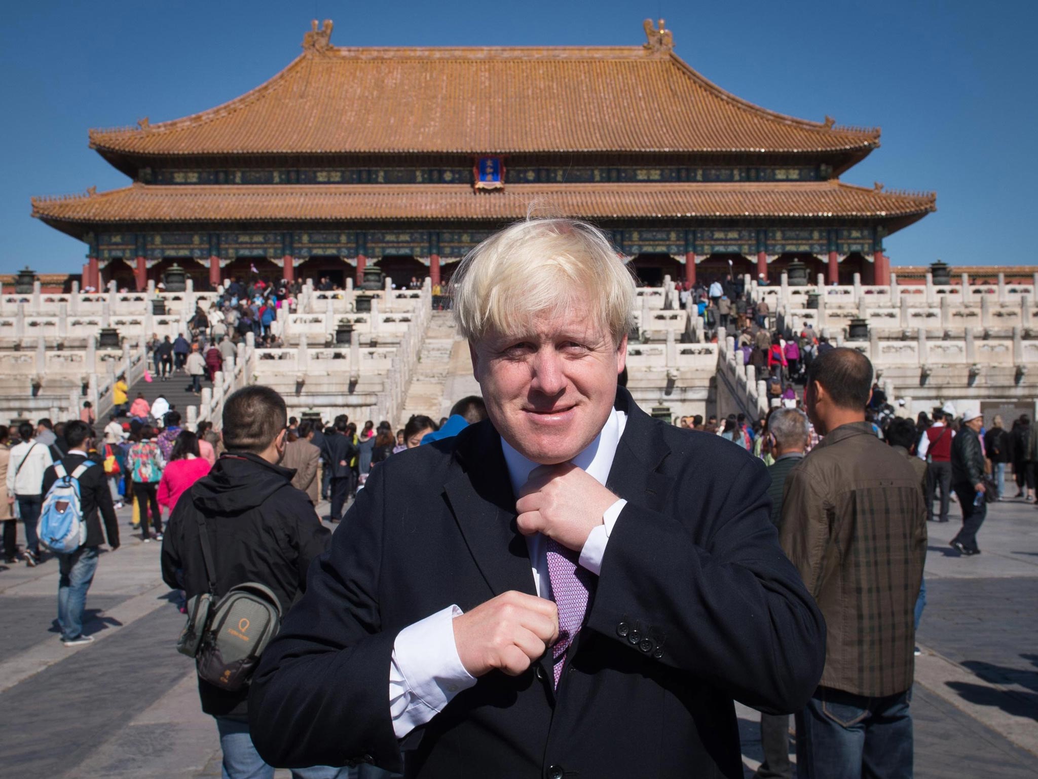 London Mayor Boris Johnson tours the Forbidden City in Beijing