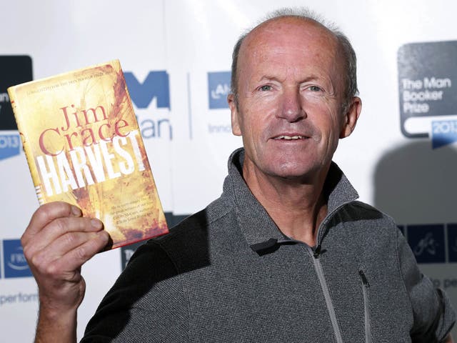 Jim Crace with his Booker-nominated novel, Harvest