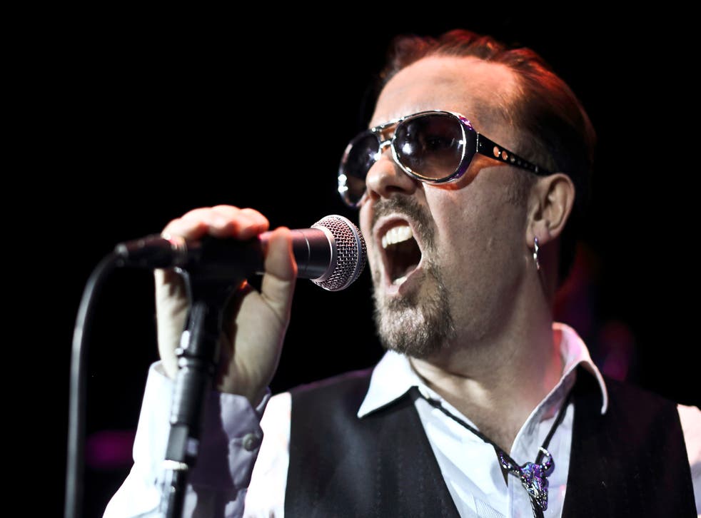 David Brent on stage at the Bloomsbury Theatre in London