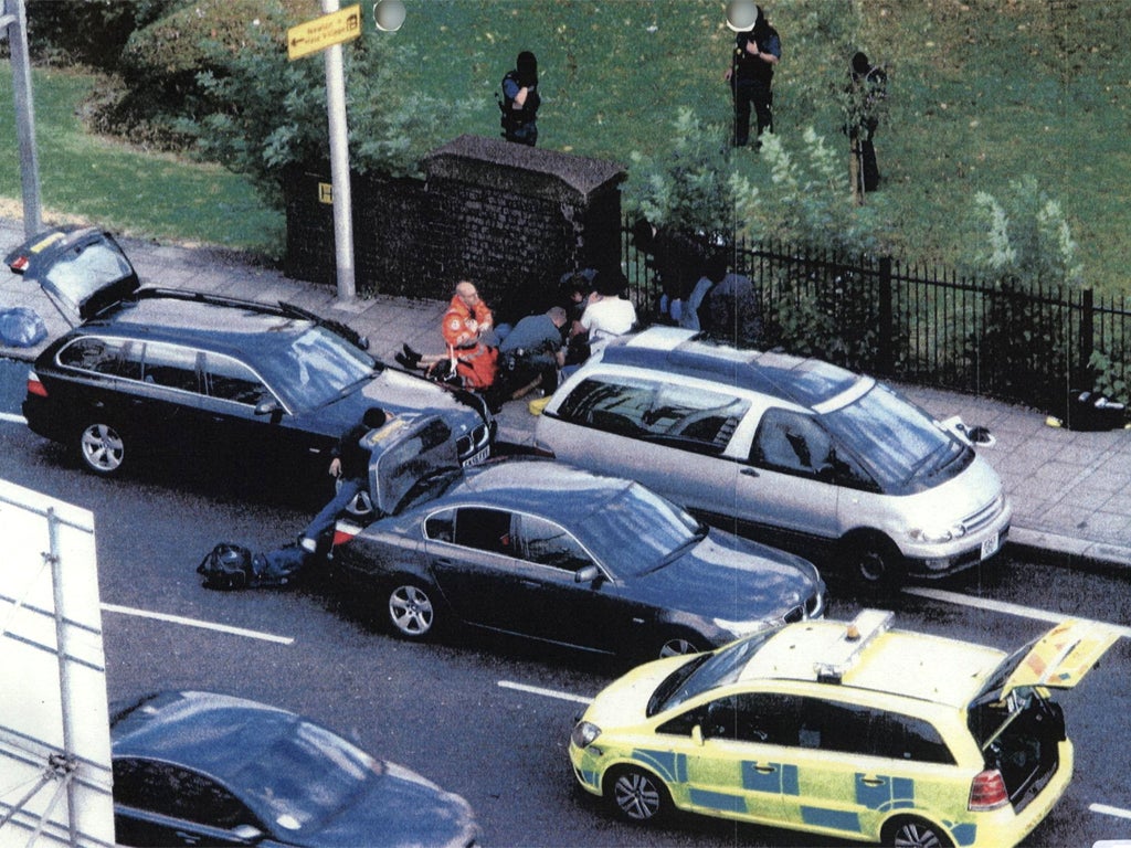 The scene of the shooting in Tottenham, north London