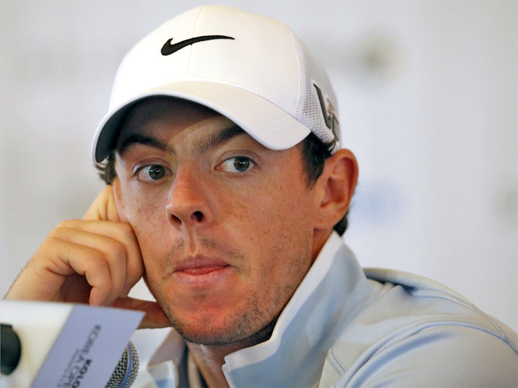 Rory McIlroy refused to answer questions about his personal life at a press conferece in Seoul
