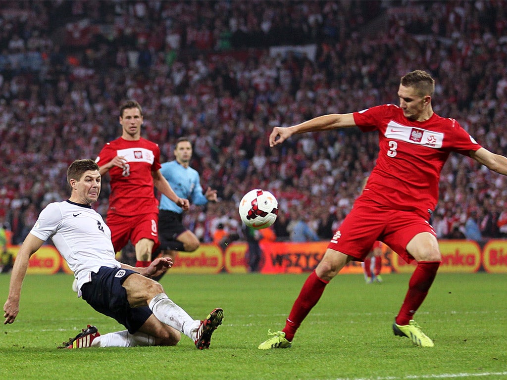 Steven Gerrard seals England’s victory with a late goal
