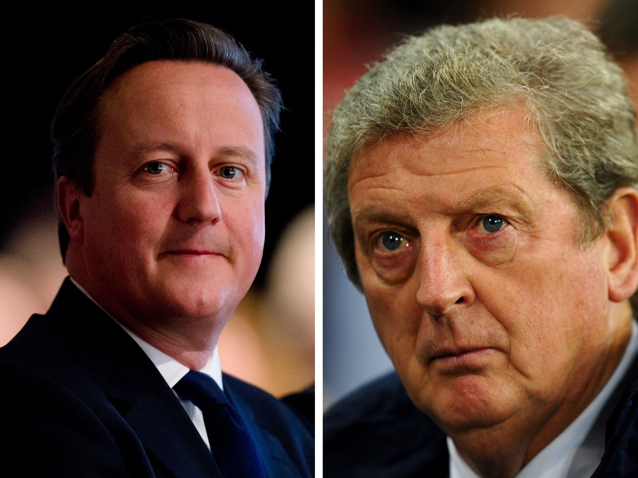 David Cameron praised Roy Hodgson's England side for qualifying for next year's World Cup in Brazil