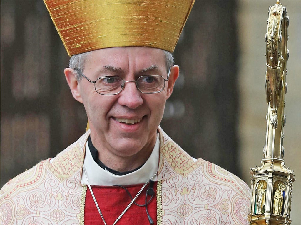 Most Rev Justin Welby: levels of food bank use would once have been ‘unthinkable’