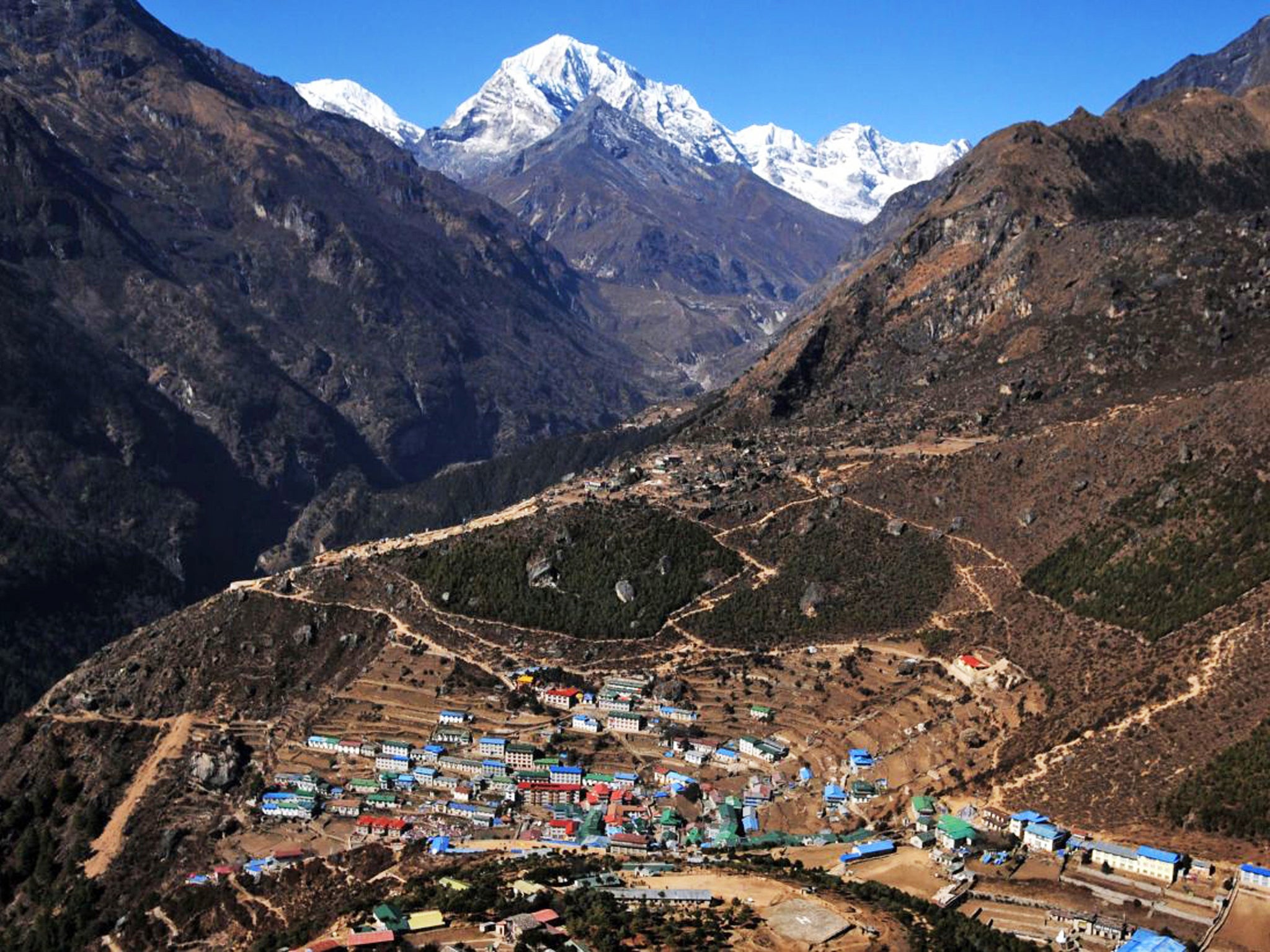 Natural high: hiking in Nepal was a highlight for Larry Lamb