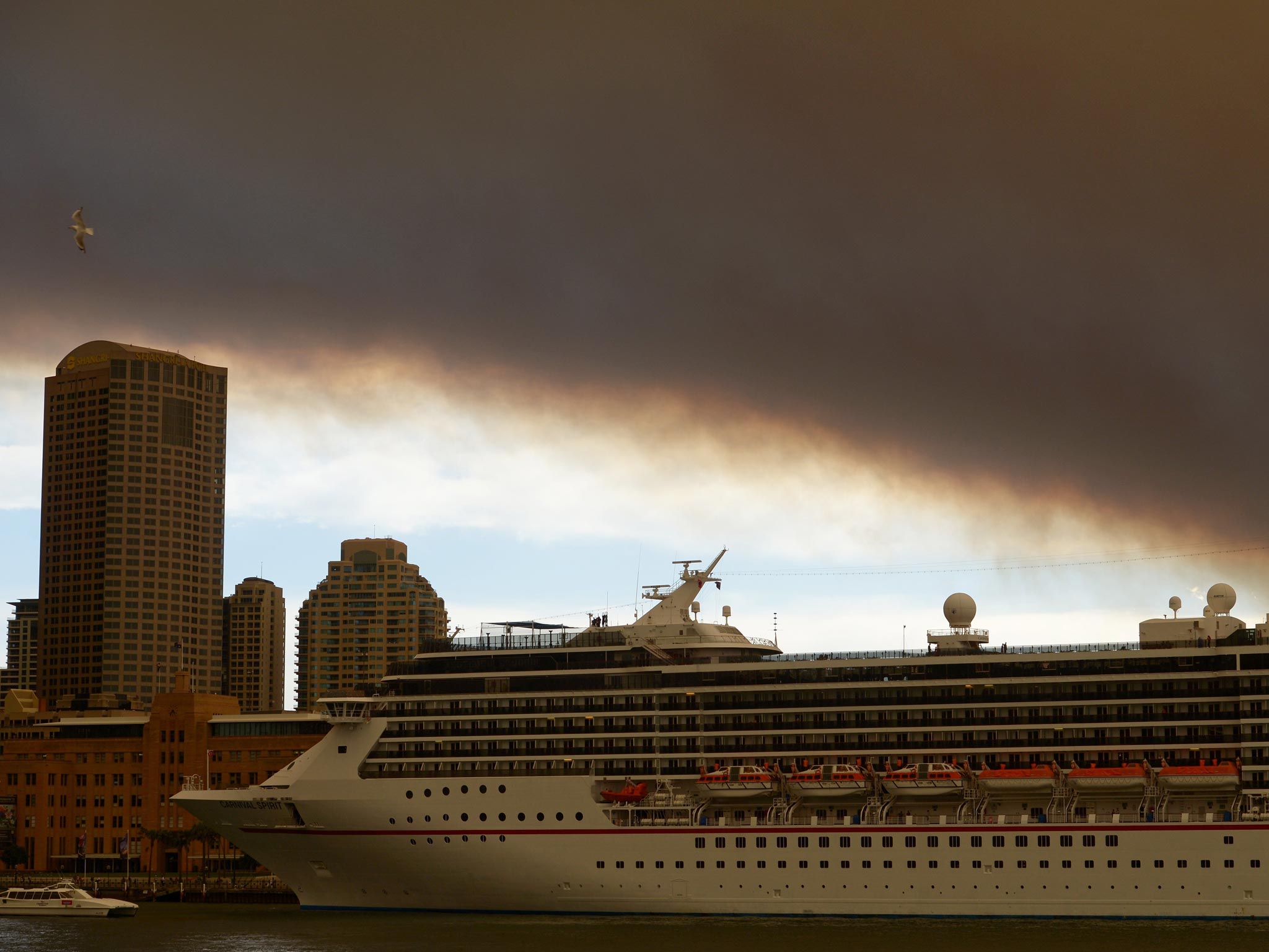 cruise ship sydney fire