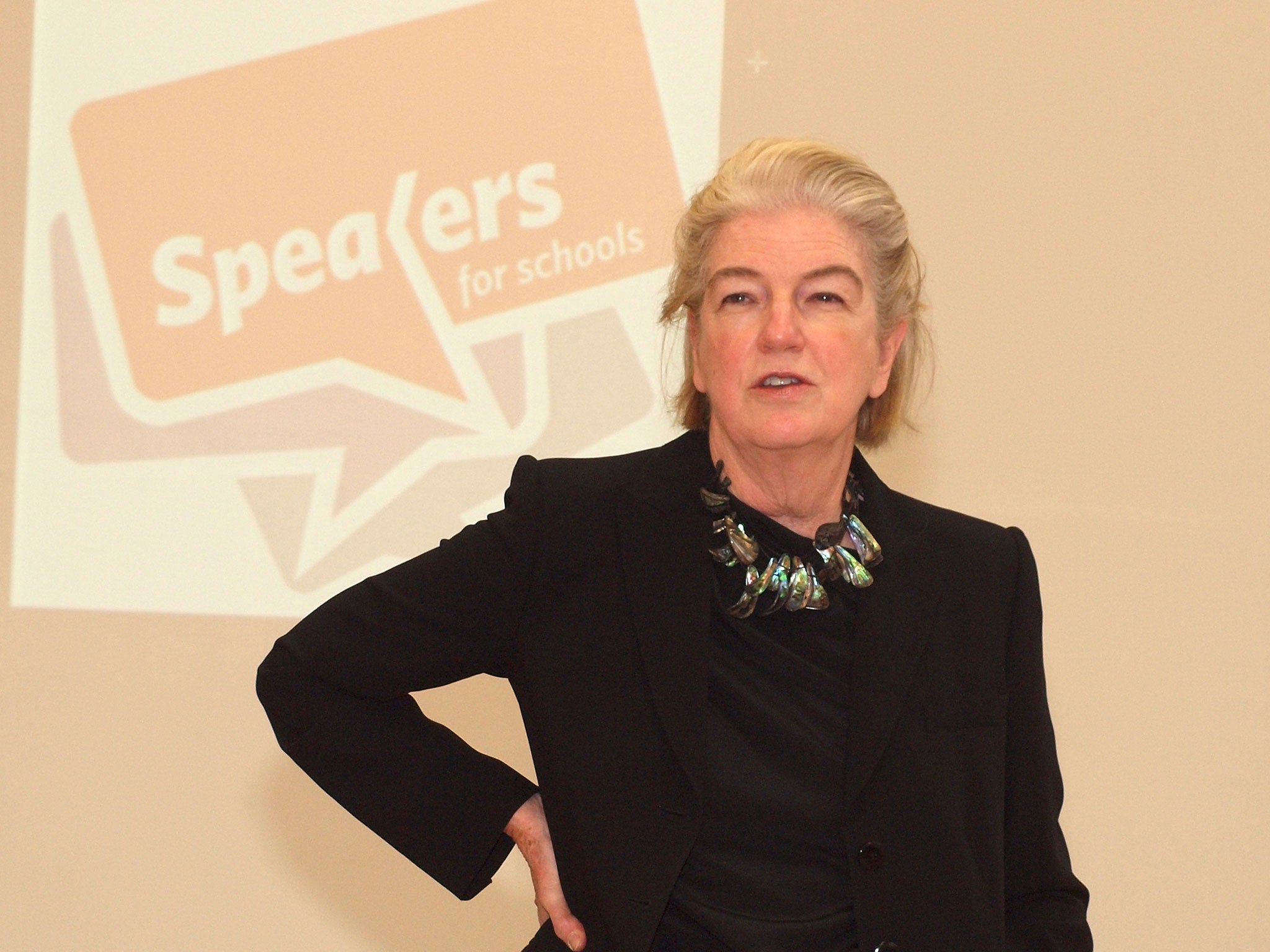 Dame Marjorie Scardino speaks to girls at Eltham Hill Technology College